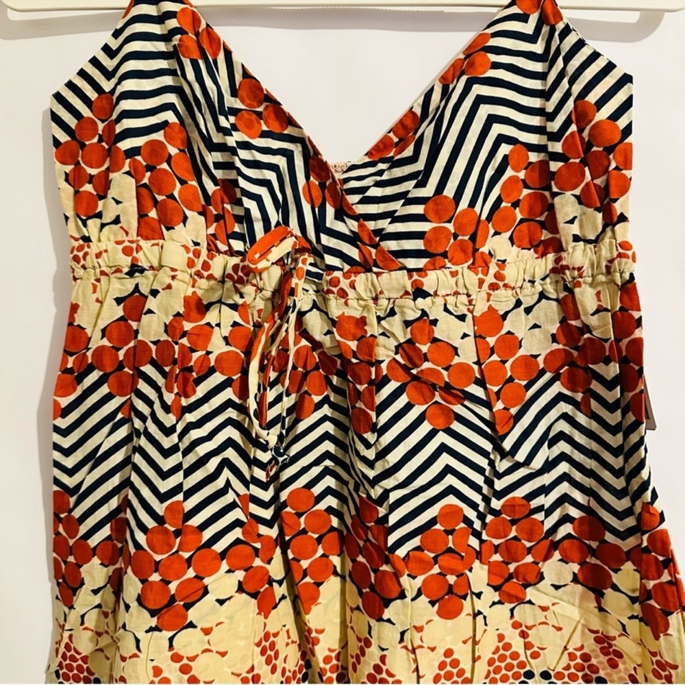 Vintage | Dress | Maxi Dress in Navy/Orange